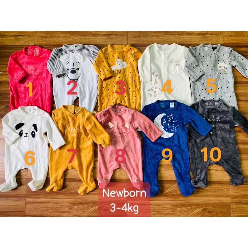 [Sale lẻ size] Body nỉ hàng xuất dư cho bé từ 0-36m