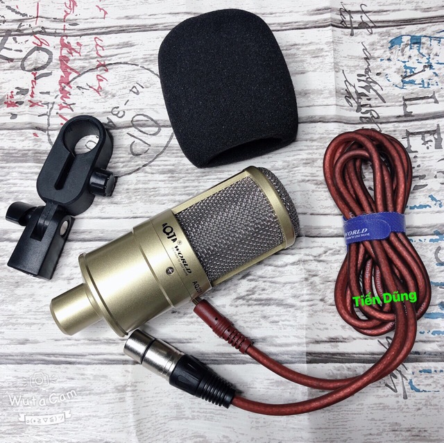 Mic thu âm Aqta AQ220 và SoundCard V8 Auto-tune Dòng Tiếng Anh - Trọn Bộ Mic Livestream đã Có Thể Ghi Âm và Karaok