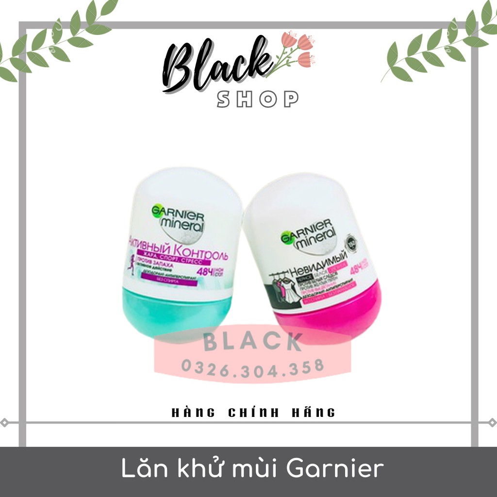 [CHÍNH HÃNG 100%] Lăn Khử Mùi Garnier của Nga  (50ML) - Siêu khô thoáng suốt 48h - không ố ra áo, hương thơm nhẹ nhàng