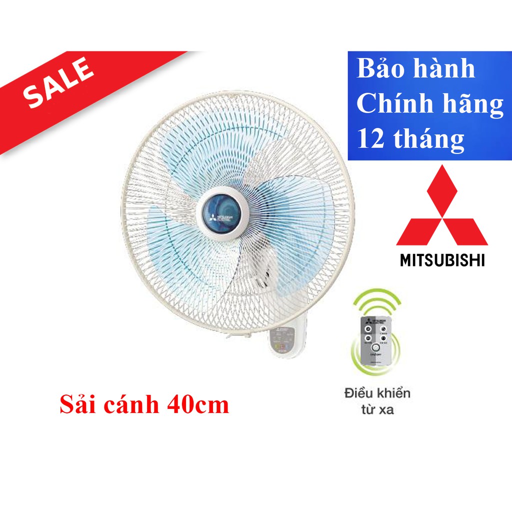 Quạt treo tường Mitsubishi W16-RA Thái Lan, Gió tự nhiên, Cực bền  - Hàng Chính Hãng