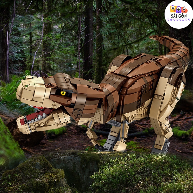 Đồ Chơi Lắp Ráp Kiểu LEGO Mô Hình Trưng Bày Khủng Long Bạo Chúa Forest Tyrannosaurus Rex Panlos Với 1813 PCS