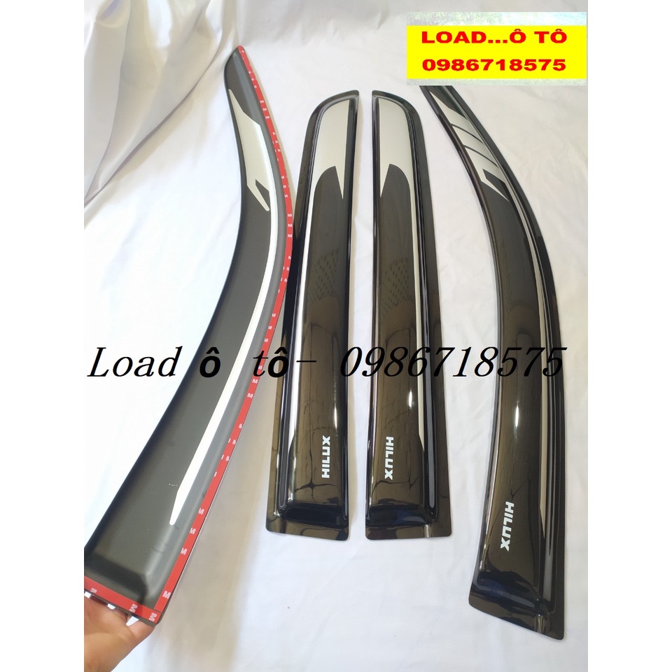 Vè Che Mưa Xe Toyota Hilux 2023-2017 Mẫu Thái 2 Màu Cao Cấp Sơn Gồ