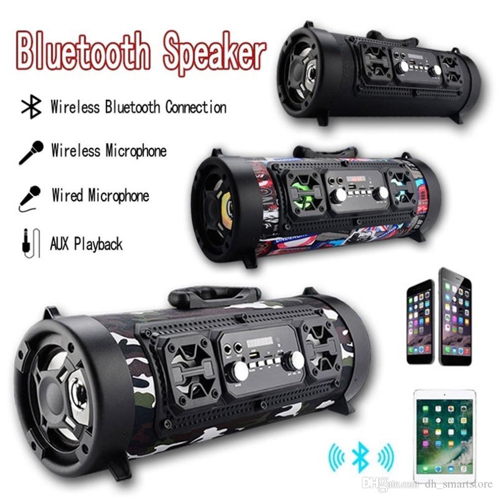 Car Speaker CH-M17 Portable Wireless Bluetooth Bass Surround LED Sparkling Support TF Card with Mic