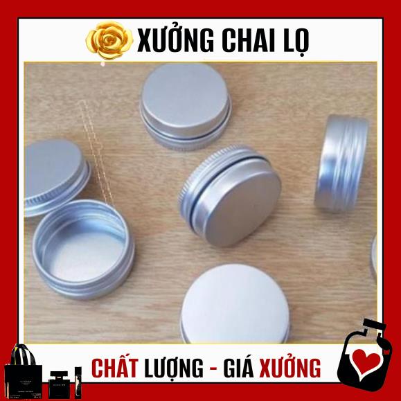 Hủ Đựng Kem ❤ TOP GIÁ RẺ ❤ Hộp nhôm 20g,50g,100g vặn đáy đựng son môi, sáp ong ,Xưởng Chai Lọ