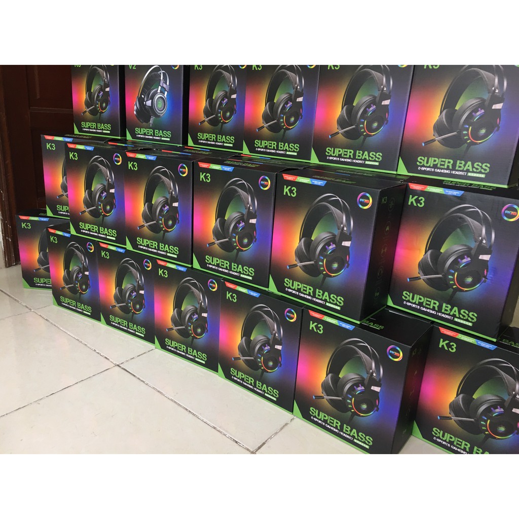 Tai nghe máy tính chơi game Tuner K3 âm thanh 7.1 Led RGB chụp tai có mic cổng USB dành cho game thủ - Siêu phẩm 2020 Li