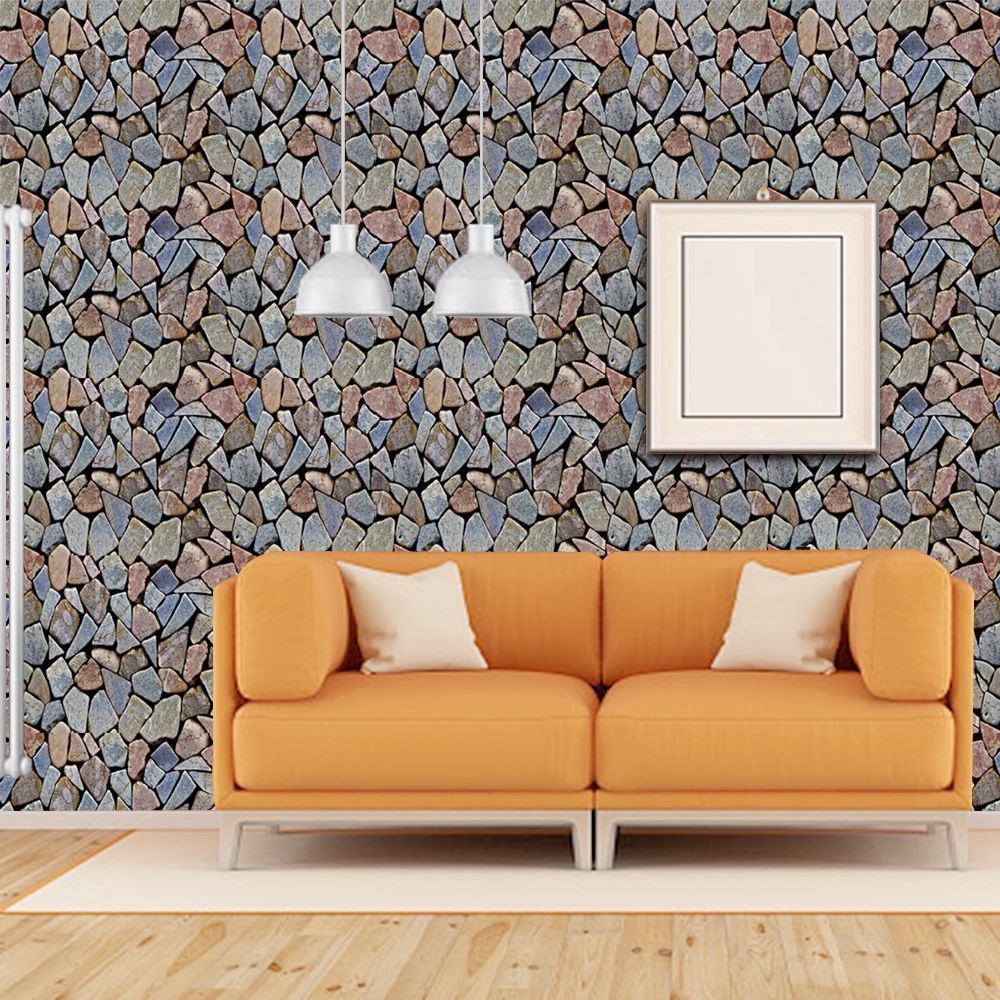 Giấy Dán Tường 3d Giả Gạch Đá Phong Cách Cổ Điển