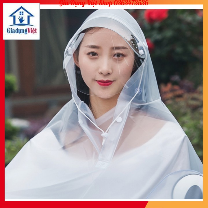 [Mã LIFE20KALL giảm 10% đơn 50K] Áo Mưa Trong Suốt Thời Trang WHITE CLOUDY Thành Long 1 Mũ - 2 Mũ Siêu Dai