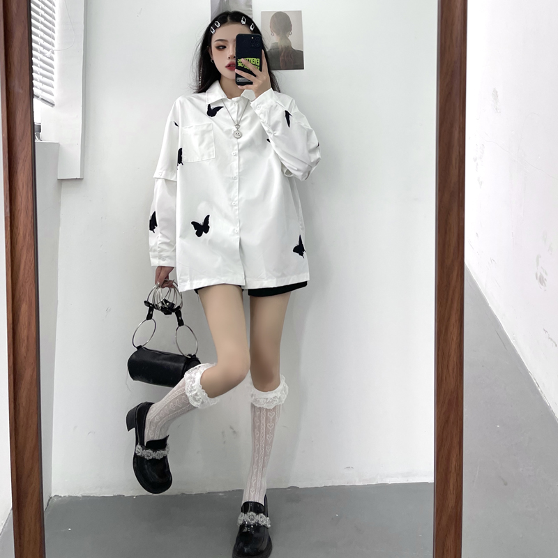 SUXI Áo Sơ Mi Tay Dài Dáng Rộng Thời Trang Mùa Hè Cho Nữ