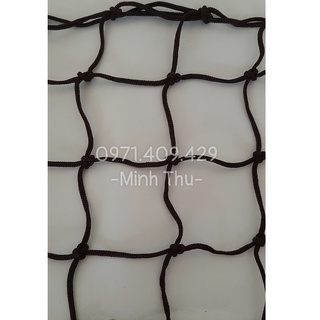 Lưới chắn cầu thang (màu nâu), lưới an toàn cho bé nhiều cỡ(tặng kèm dây buộc)