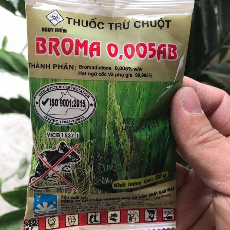 Thuốc diệt chuột trộn sẵn thế hệ mới Broma 0,005AB