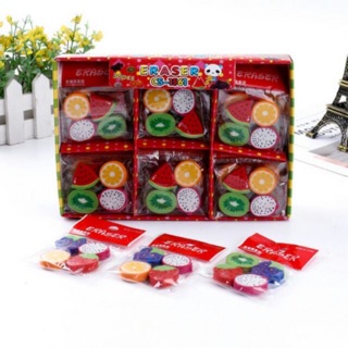 Tẩy (Gôm) hình hoa quả (set 4 viên)