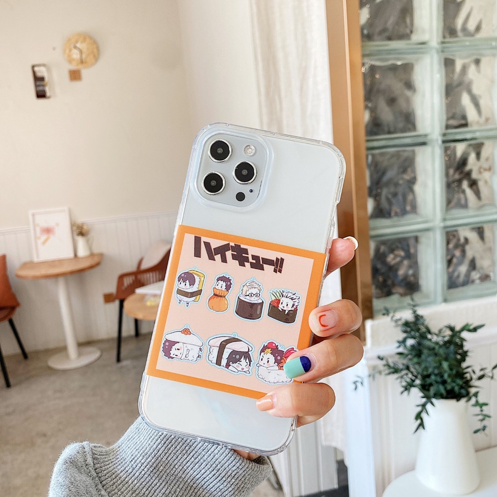 Ốp Lưng Case iPhone Dẻo  Siêu Trong Dẻo Không Ngả Màu Shusi Haikyuu Cho 7G/8G đến 12 Promax