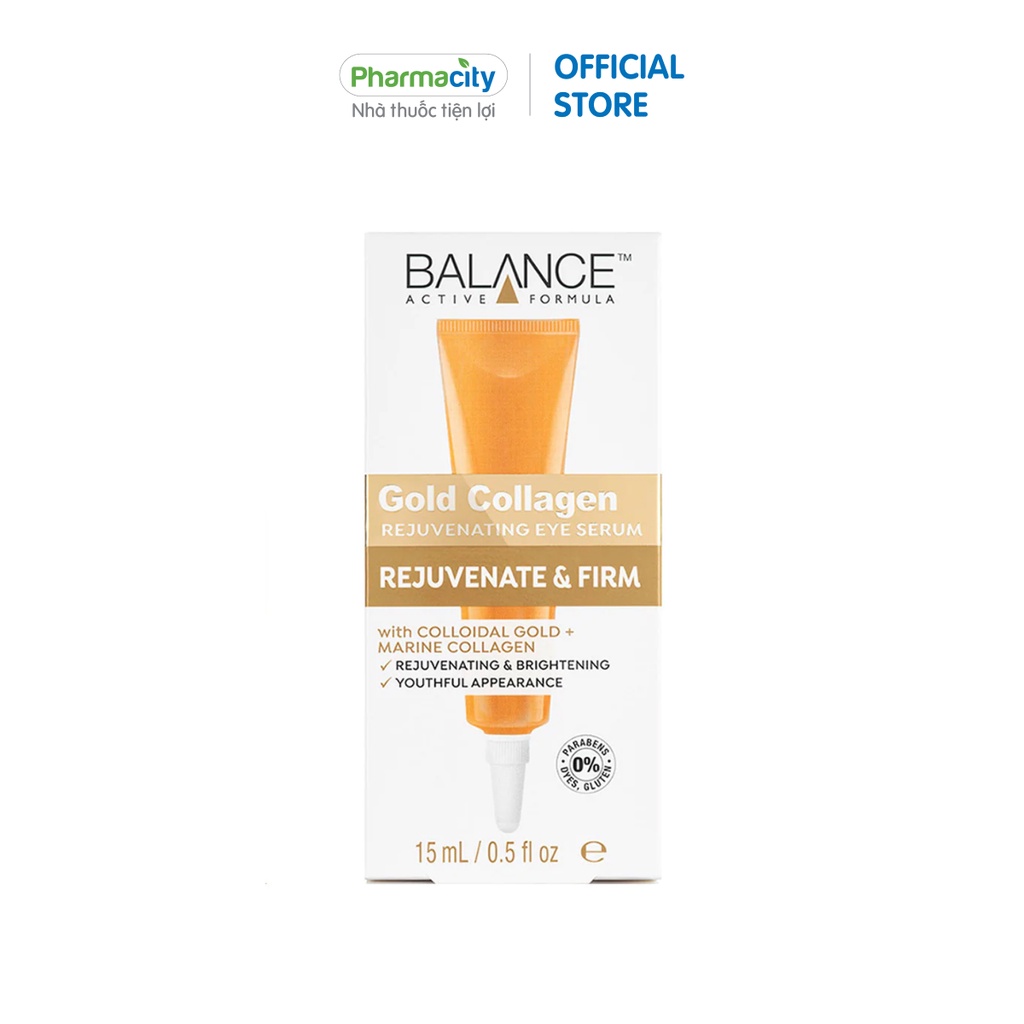 Kem Balance Active Formula dưỡng da vùng mắt Gold + Marine Collagen Rejuvenating Eye Serum (15ml)