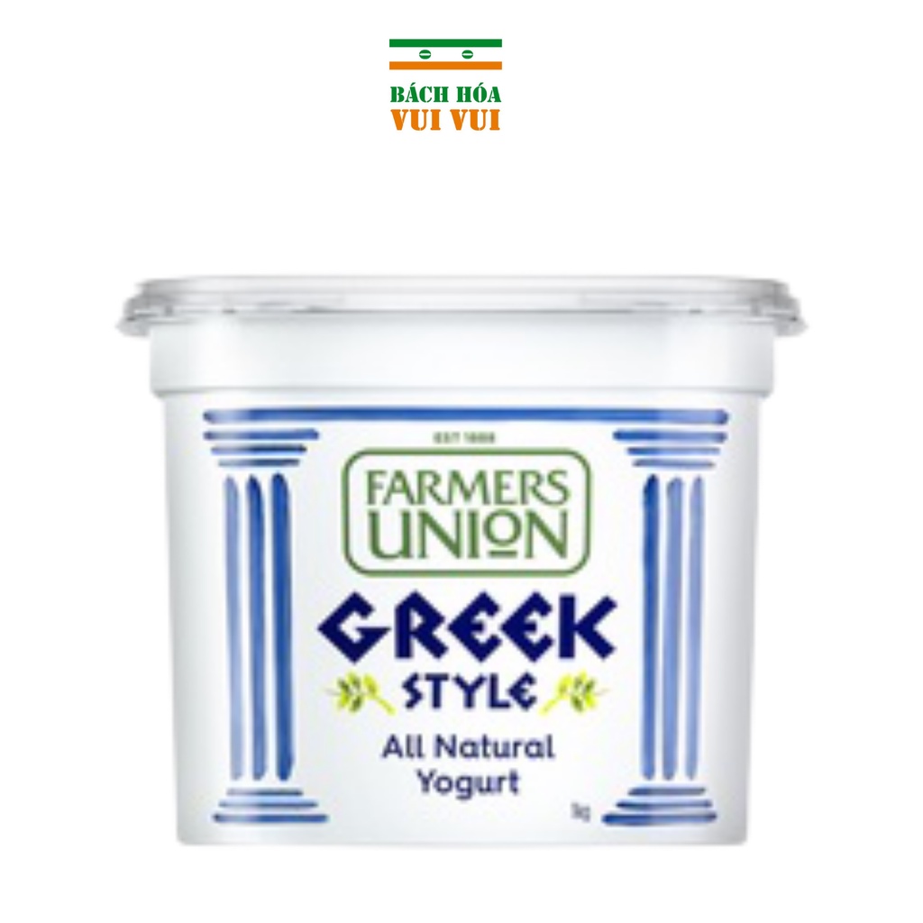 Sữa chua hy lạp vị tự nhiên nguyên chất Farmers Union Greek style all natural yogurt hũ 1kg đẹp da tốt cho sức khỏe
