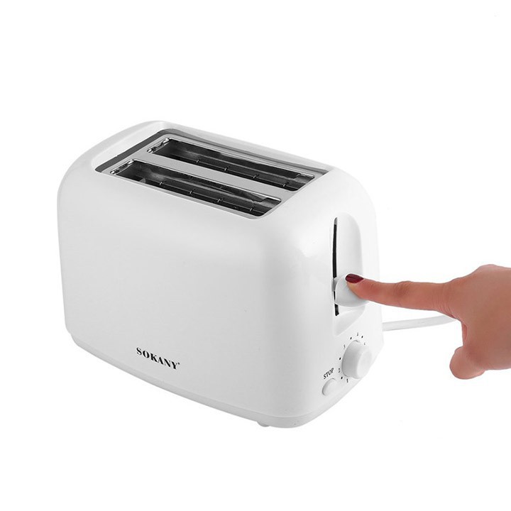 [TUELAM]  Lò nướng bánh, máy nướng bánh SOKANY trắng 700W có 6 nấc làm bánh