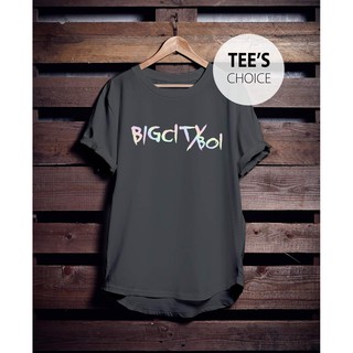 Áo phản quang in chữ Big city boy [FREESHIP] Áo unisex, áo thun đôi nam nữ đen trắng from rộng, vải cotton xịn