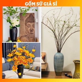 Lọ hoa miệng nhỏ bình bông cao 30 40cm trang trí nhà cửa