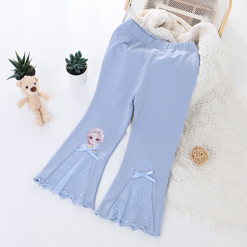Quần Legging Công Chúa In Họa Tiết Hoạt Hình Cho Bé Gái