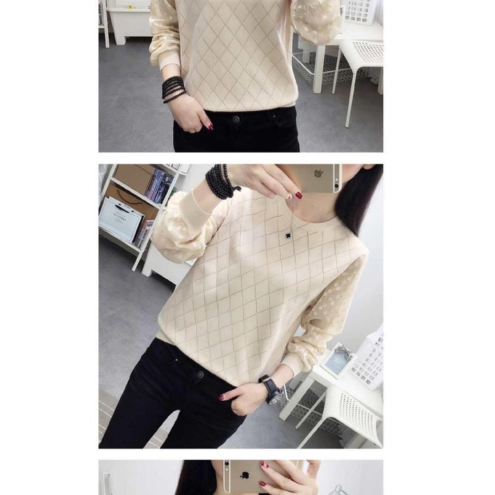 Áo Sweater Tay Dài Dáng Rộng Vải Voan Mỏng Cỡ Lớn Thời Trang Trẻ Trung