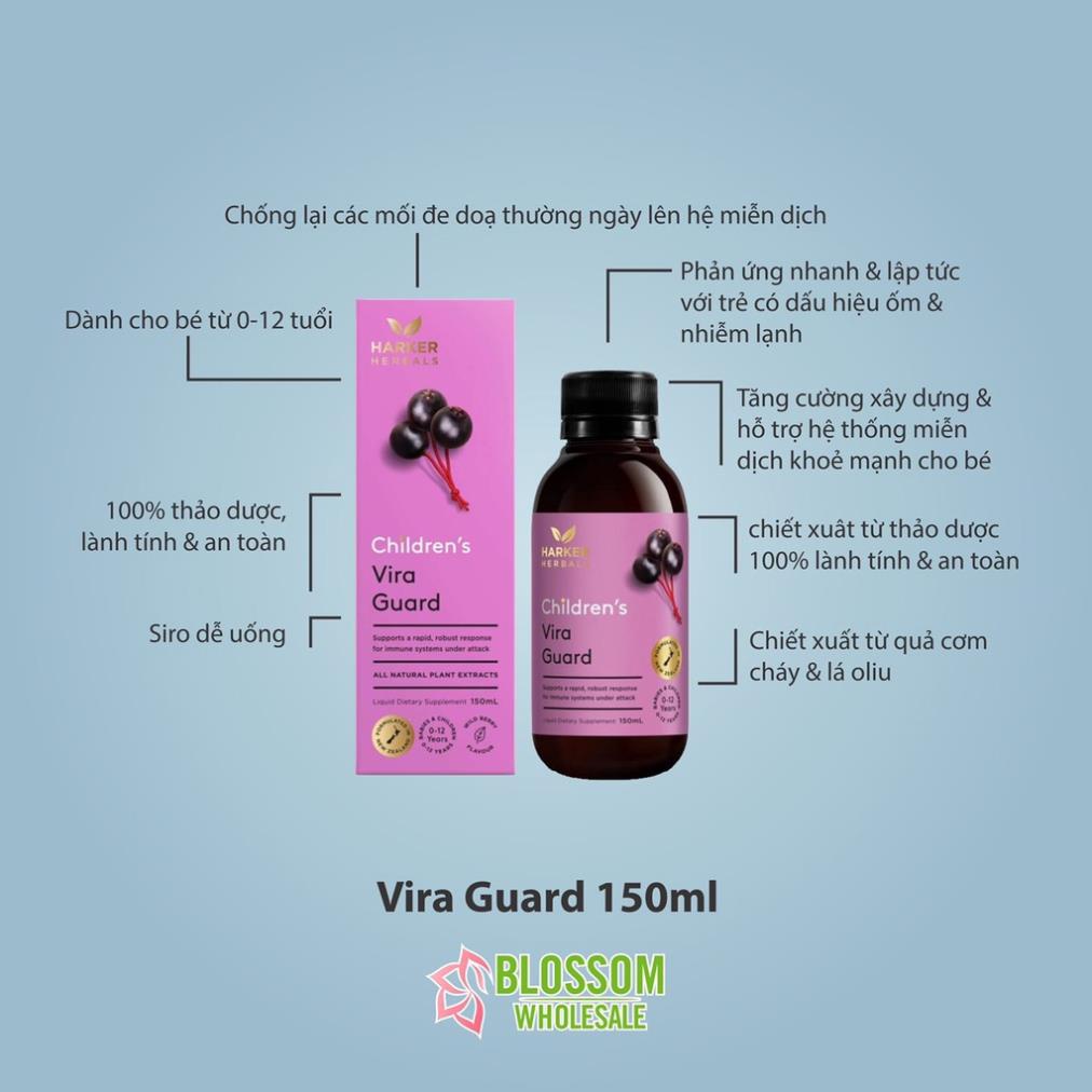 Siro thảo dược Harker Herbals xanh lá hông NewZealand 100ml và 150ml các loại cho bé Mamababy