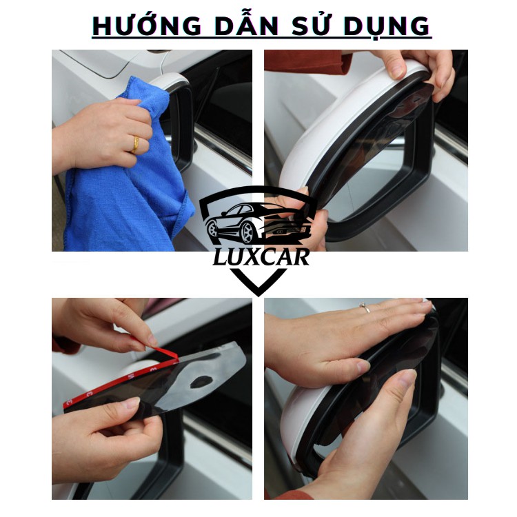 Vè che mưa gương chiếu hậu LUXCAR chống bám nước mờ gương - Hàng cao cấp