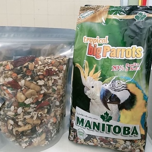 1kg hạt trộn TROPICAL BIG PARROTS MANITOBA (Ý) chuyên dùng cho tất cả vẹt macaw và cookatoo lớn