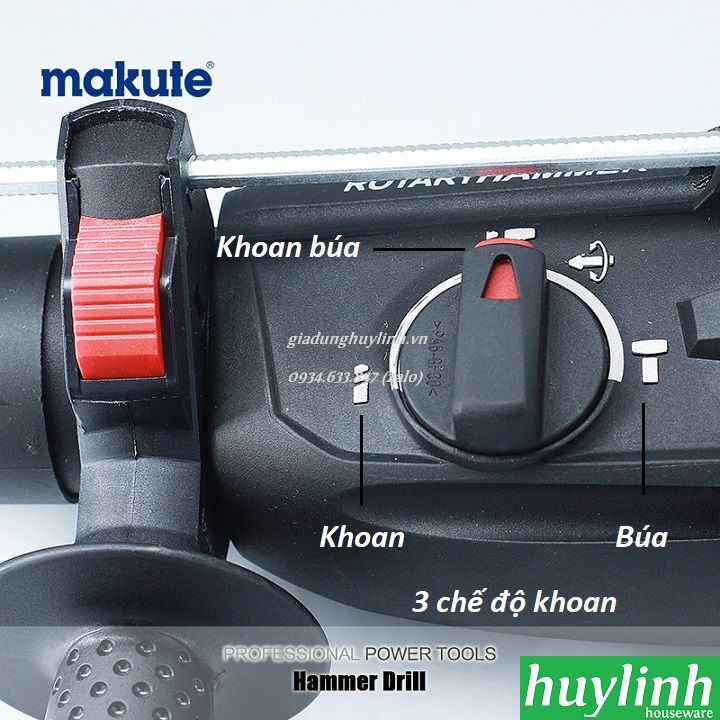 Máy khoan búa Makute HD001 - 800W - 3 chức năng