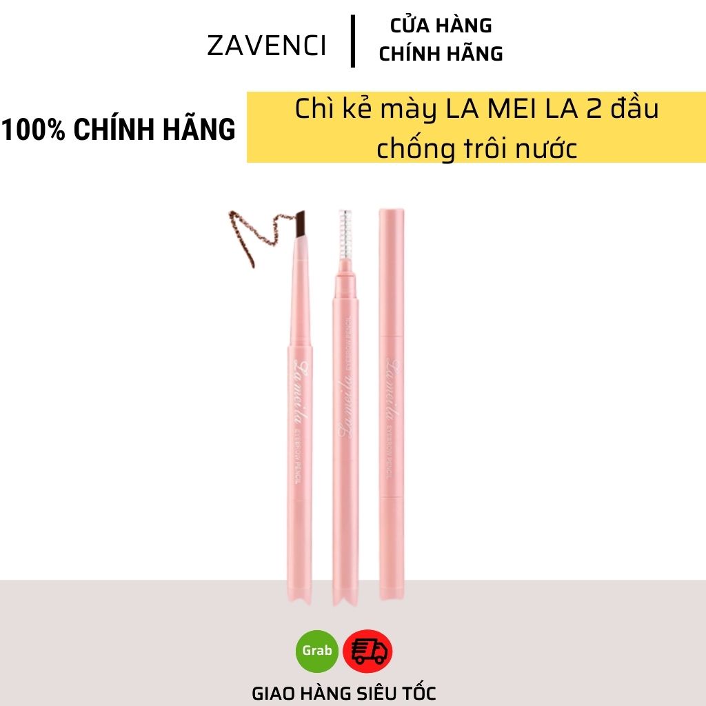 Chì Kẻ Mày LA MEI LA 2 đầu chống nước lâu trôi, bút chì kẻ chân mày, lông mày