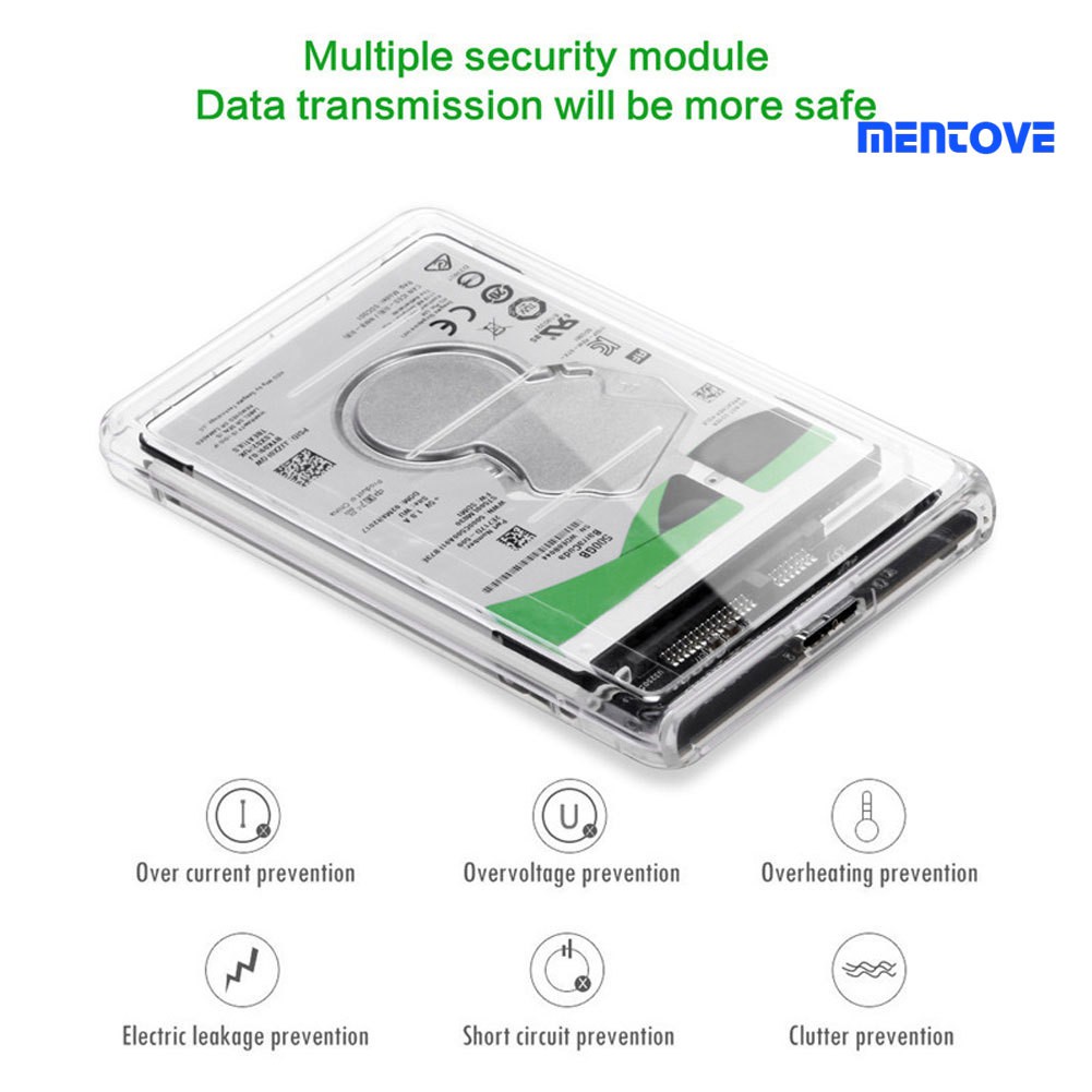 Ymentove Hộp Đựng Ổ Cứng Trong Suốt 2.5 Inch Sata Sang Usb 3.0 | BigBuy360 - bigbuy360.vn
