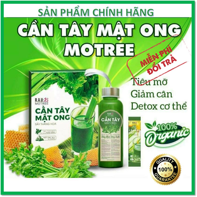 [CHÍNH HÃNG] Bột cần tây, cần tây Mật Ong Motree, hộp 14 gói, giúp giảm cân, dáng đẹp, thanh lọc cơ thể