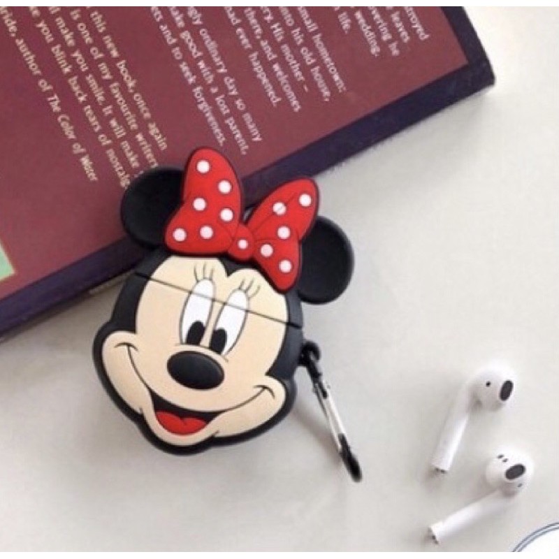 Vỏ Bảo Vệ Tai Nghe Airpods 1/Airpods 2 Hình Chuột Mickey Và Minnie