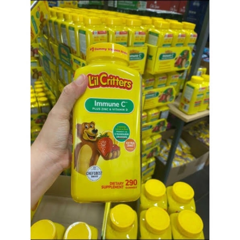 KẸO DẺO BỔ SUNG VITAMIN C VÀ TĂNG SỨC ĐỀ KHÁNG L’IL CRITTERS - IMMUNE C 290 VIÊN