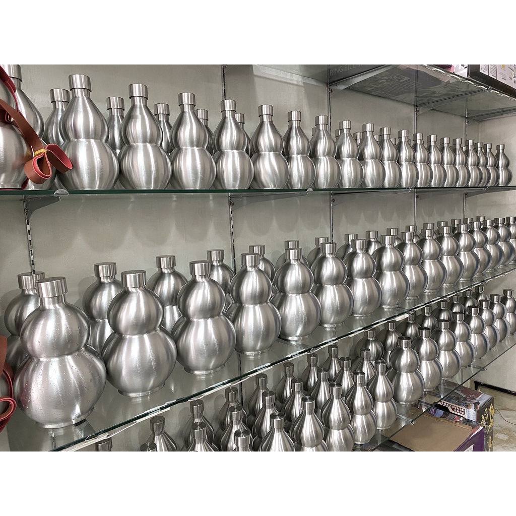 Hồ Lô Inox 304 - Hồ Lô Đựng Rượu - Tặng Kèm Bao Da