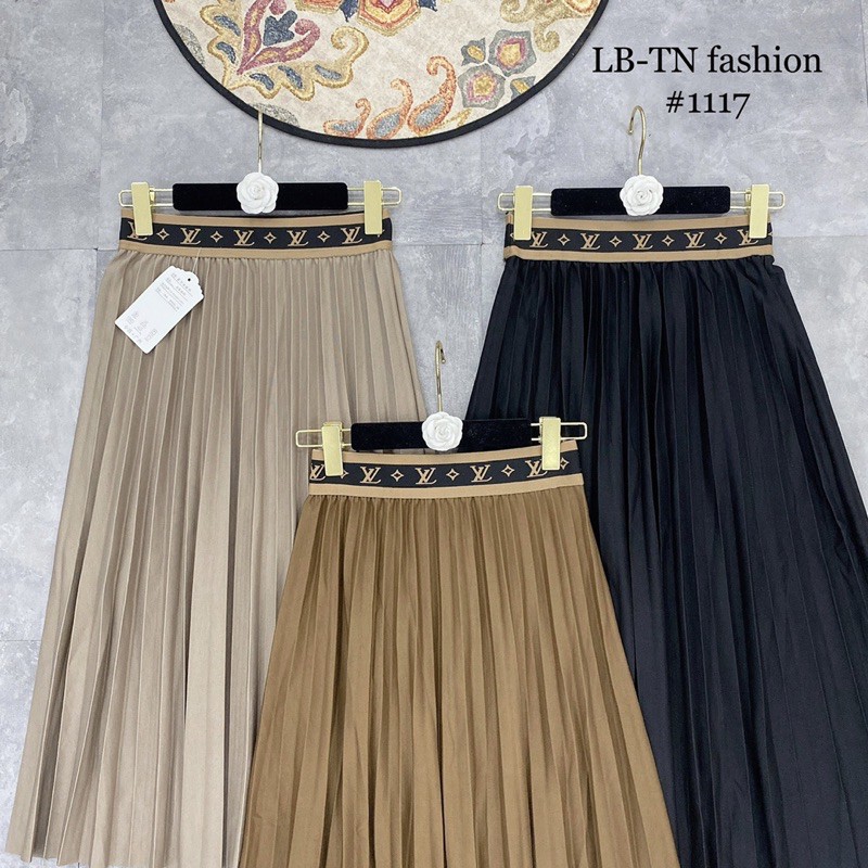 CHÂN VÁY XẾP LY CẠP CHỮ CHẤT ĐẸP MS15672