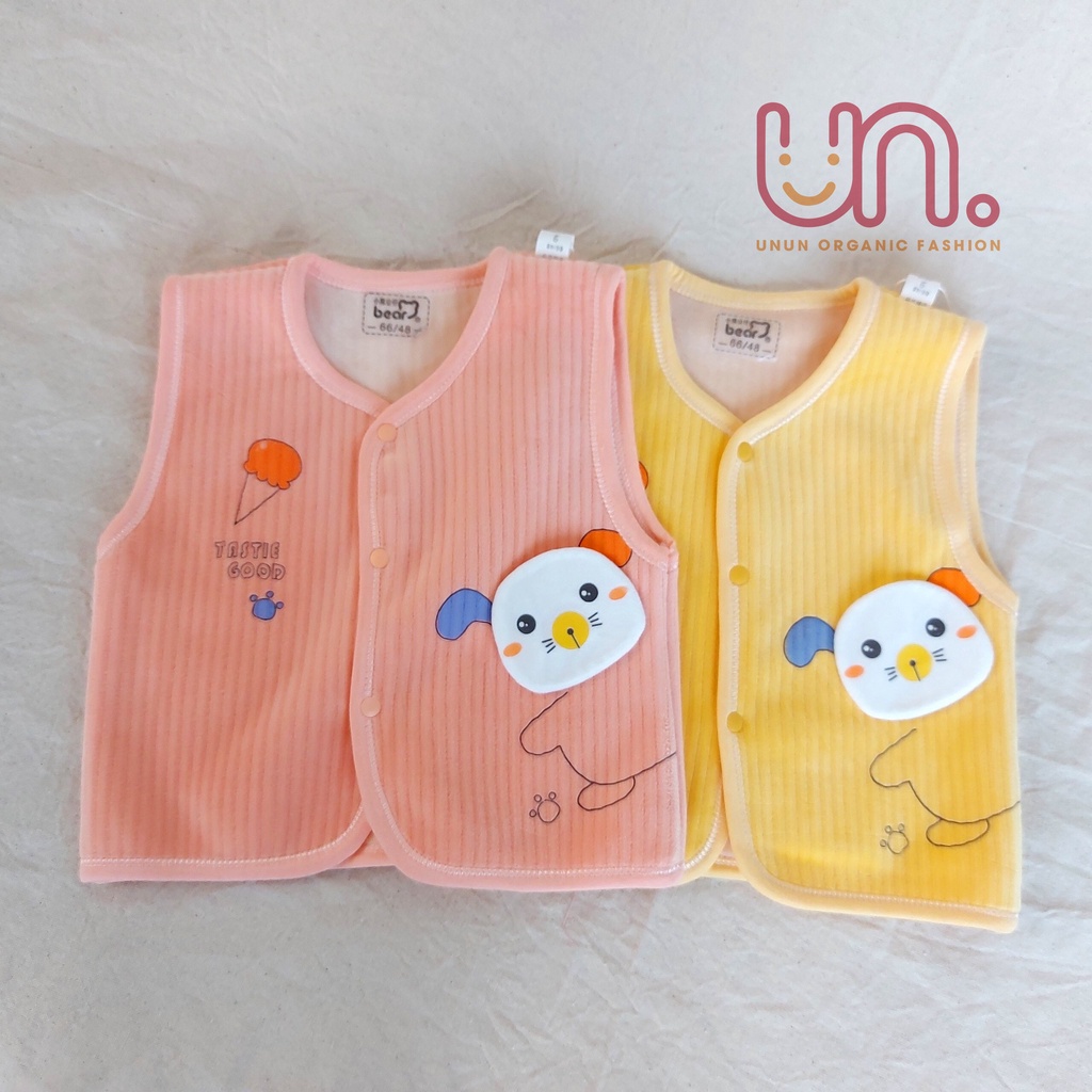 [HÀNG CAO CẤP] Áo Gile Cho Bé Sơ Sinh Họa Tiết Đáng Yêu, Chất Nhung Mềm Mại, Không Gây Kích Ứng Da - Unun kids - B115