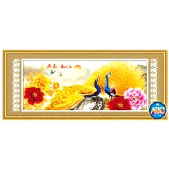 Tranh đính đá phú quý bình an DF313  110x50