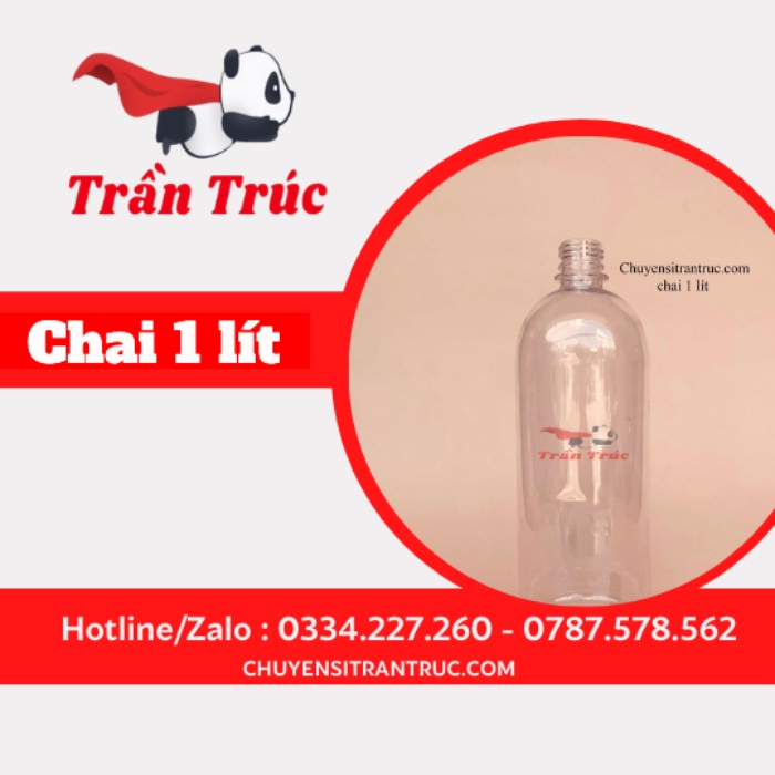 [HỎA TỐC] COMBO 50 Chai Nhựa 1 Lít ( Chai PET 1000ml) đựng mật ong, trà sữa