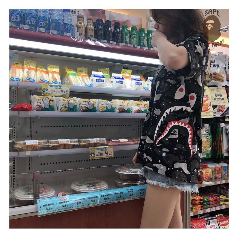 [Ảnh thật + FREESHIP] Tee Bape Galaxy Doublue Shark , Áo thun Bape Cá mập Áo phông Bape Cá Ngáo | BigBuy360 - bigbuy360.vn