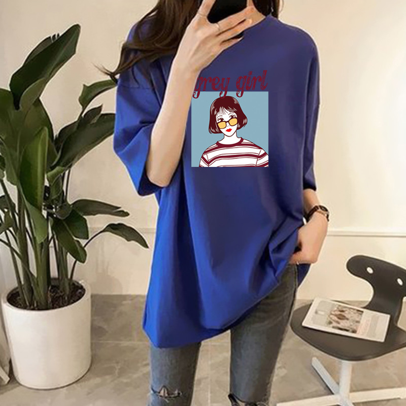 NRVP Áo thun ngắn tay dáng rộng thời trang cho nữ