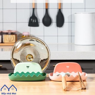 Kệ nhựa, giá nhựa cao cấp gác đồ dùng làm bếp khi nấu ăn: nắp nồi, muôi, thìa, đũa...tiện lợi, sạch sẽ W