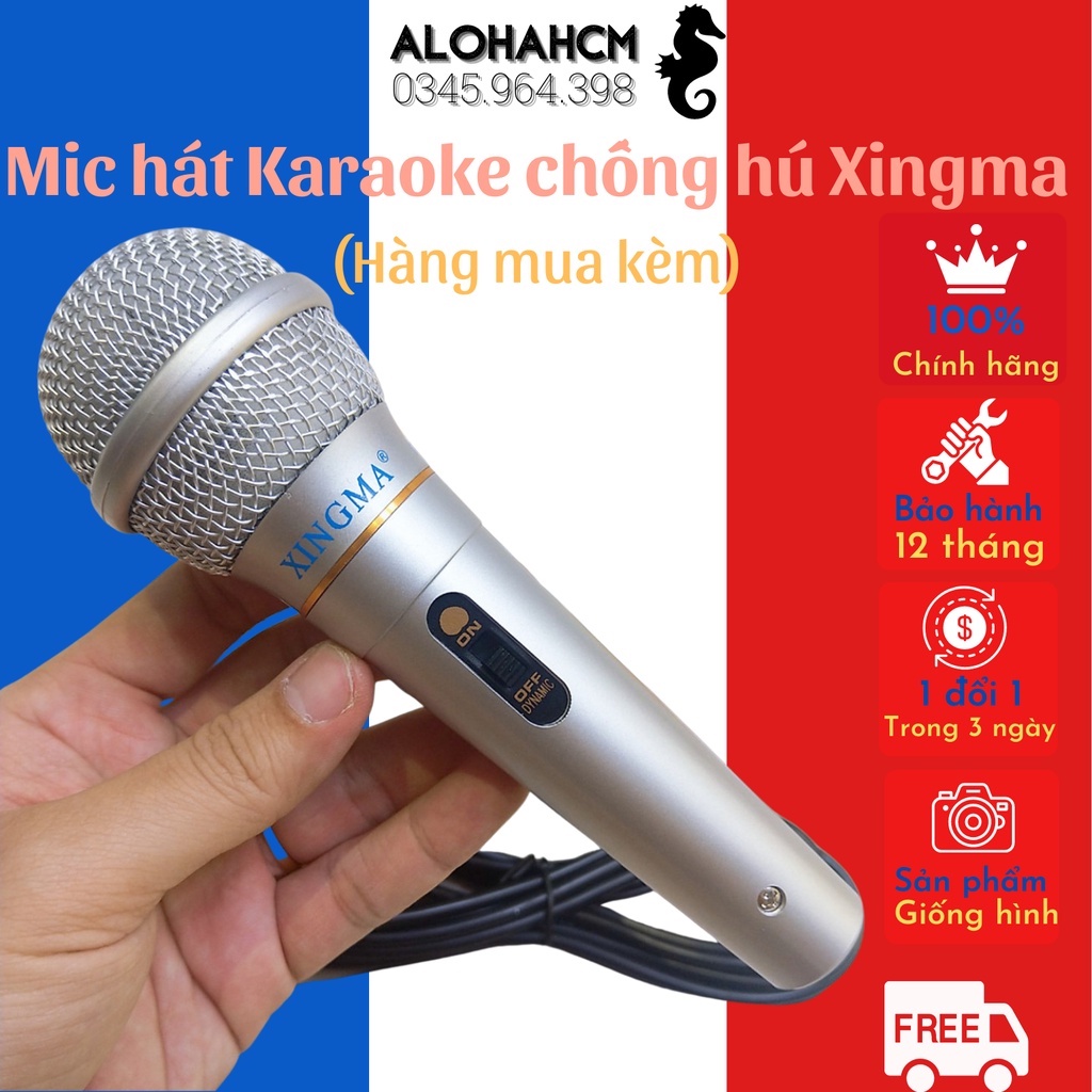 Mic Hát Karaoke Jack 6.5mm - Micro Có Dây Hát Karaoke XINGMA AK-319 Chống Hú, Chống Ù, Chống Rít - Hàng Cao Cấp , Giá Rẻ