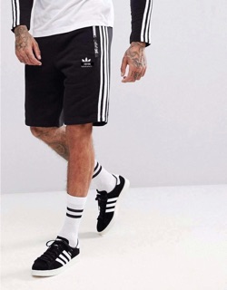 Quần short adidass 3 sọc đen trắng