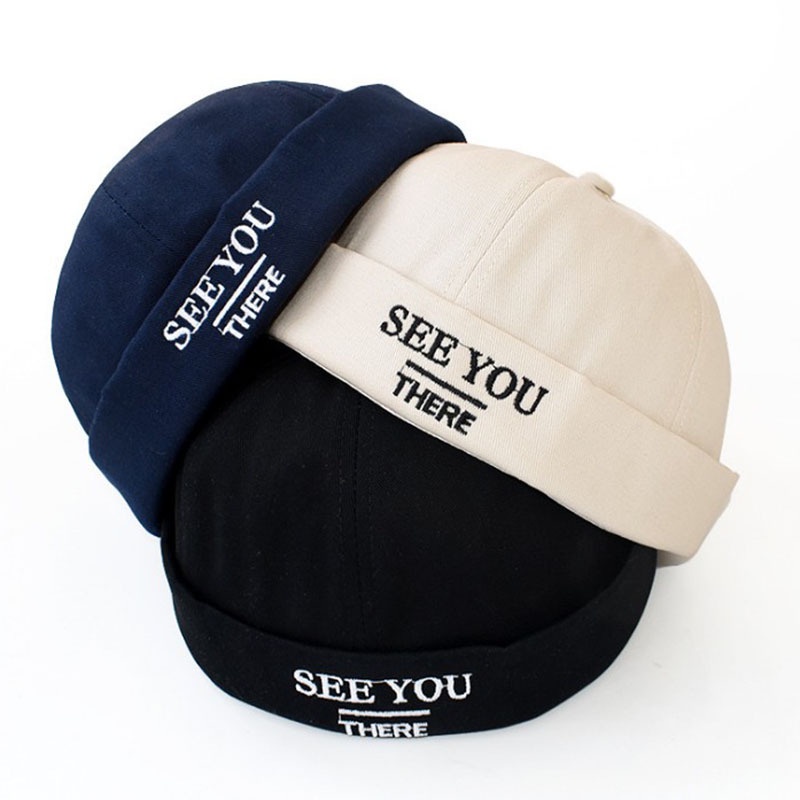 Mũ thủy thủ LINJW không vành thời trang hip hop chỉnh được cho unisex