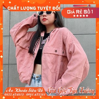 (Siêu Rẻ) ÁO KHOÁC KAKI Nhung Cánh Dơi Cao Cấp (M740 - Nhung Gân)