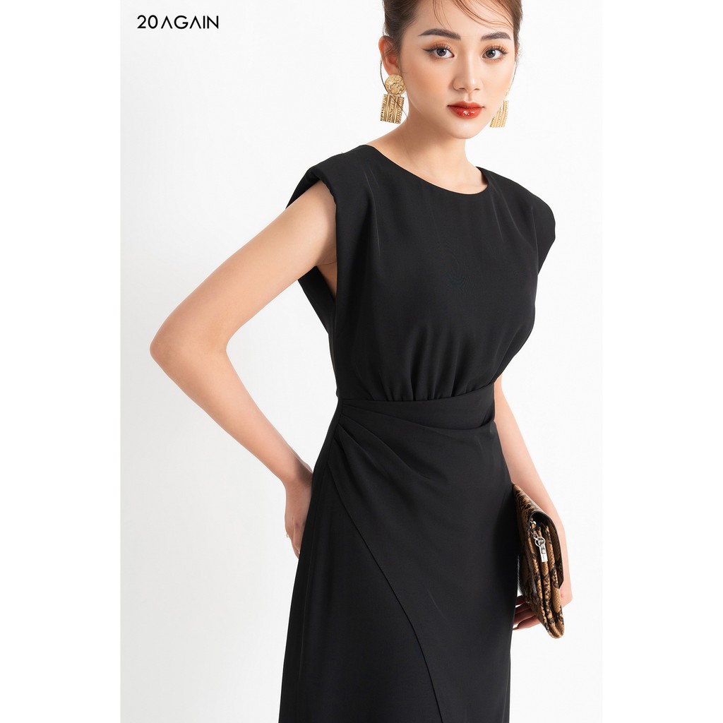 [Mã WABRWA15 giảm 15% đơn 300K] Đầm xòe vạt chồng thân dưới 20AGAIN DEA1231 | BigBuy360 - bigbuy360.vn