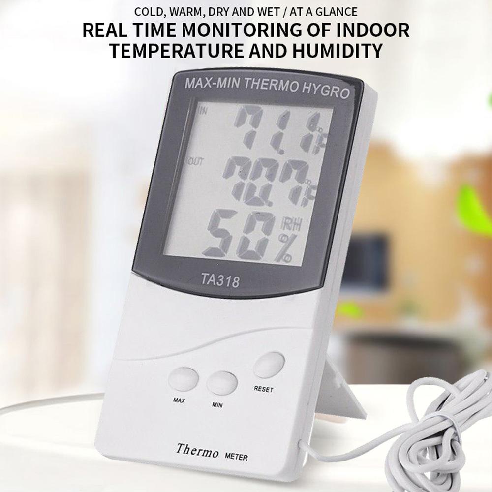 NICKOLAS Nhiệt Kế Điện Tử Đo Độ Ẩm Màn Hình LCD