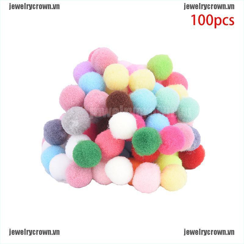 Bộ 100 Bông pom pom mini 10mm 20mm