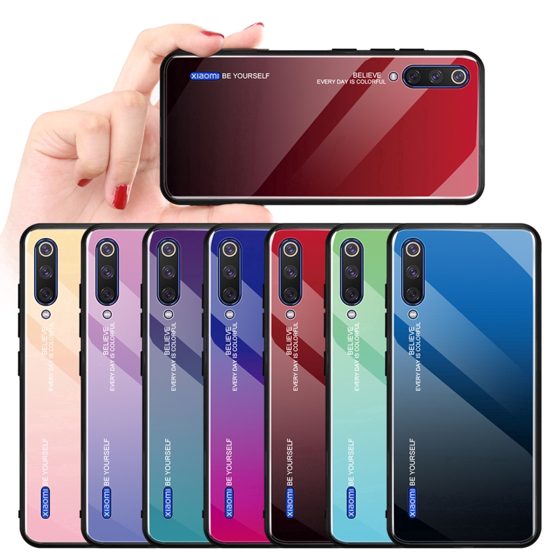 Ốp lưng Xiaomi MiA3 Mi A3 Ốp kính cường lực cho Ốp lưng Xiaomi Mi A2 MiA2 Lite Mi 9T Mi 9 T Mi 9 SE