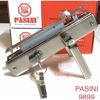 [chính hãng] 9899 Khoá cửa đi tay gạt dài 260 dùng sắt 4 x 8cm, nhôm1000 Pasini- Bảo hành 1 năm