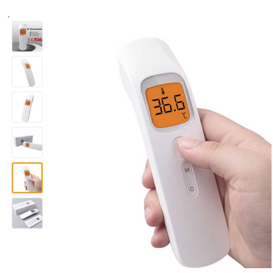 Nhiệt kế điện tử hồng ngoại, cảm ứng đo trán đa năng Thermometer Infrard 2000